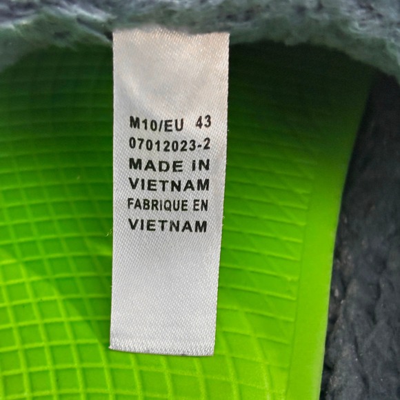 OOFOS OOcoozie Faux Sherpa Mule Blue Recovery Slipper Mens 10 Comfort Soft Cozy - Picture 8 of 8